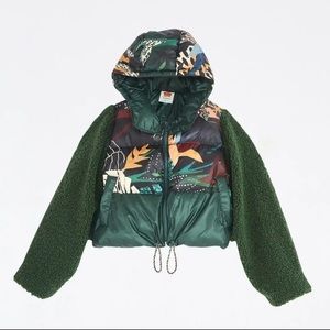 NWT FARM Rio Tropical Forest Puffer Jacket